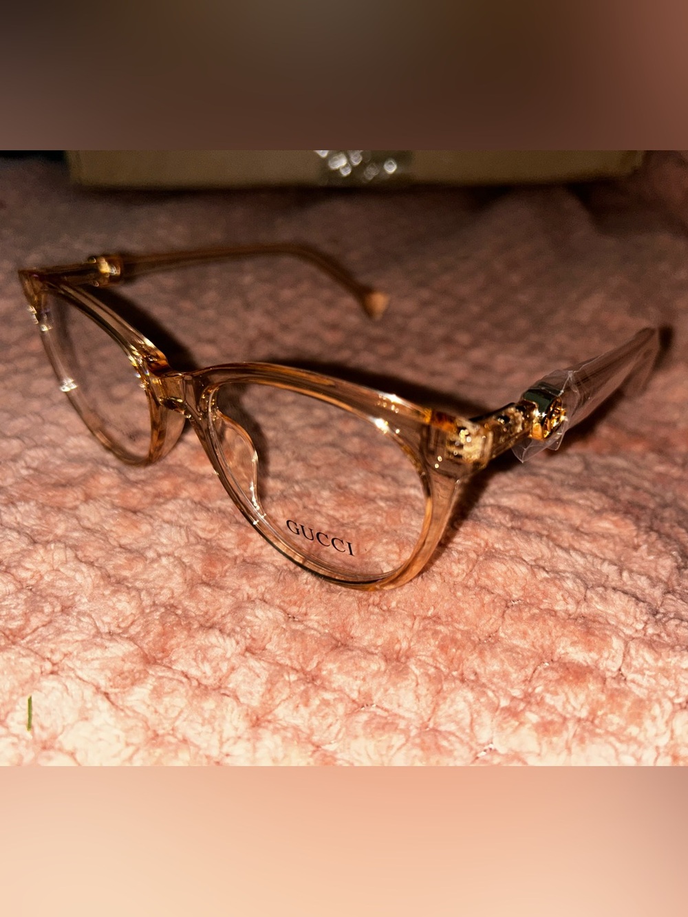 Fashion- Transparent Peach Optical Glasses Frame